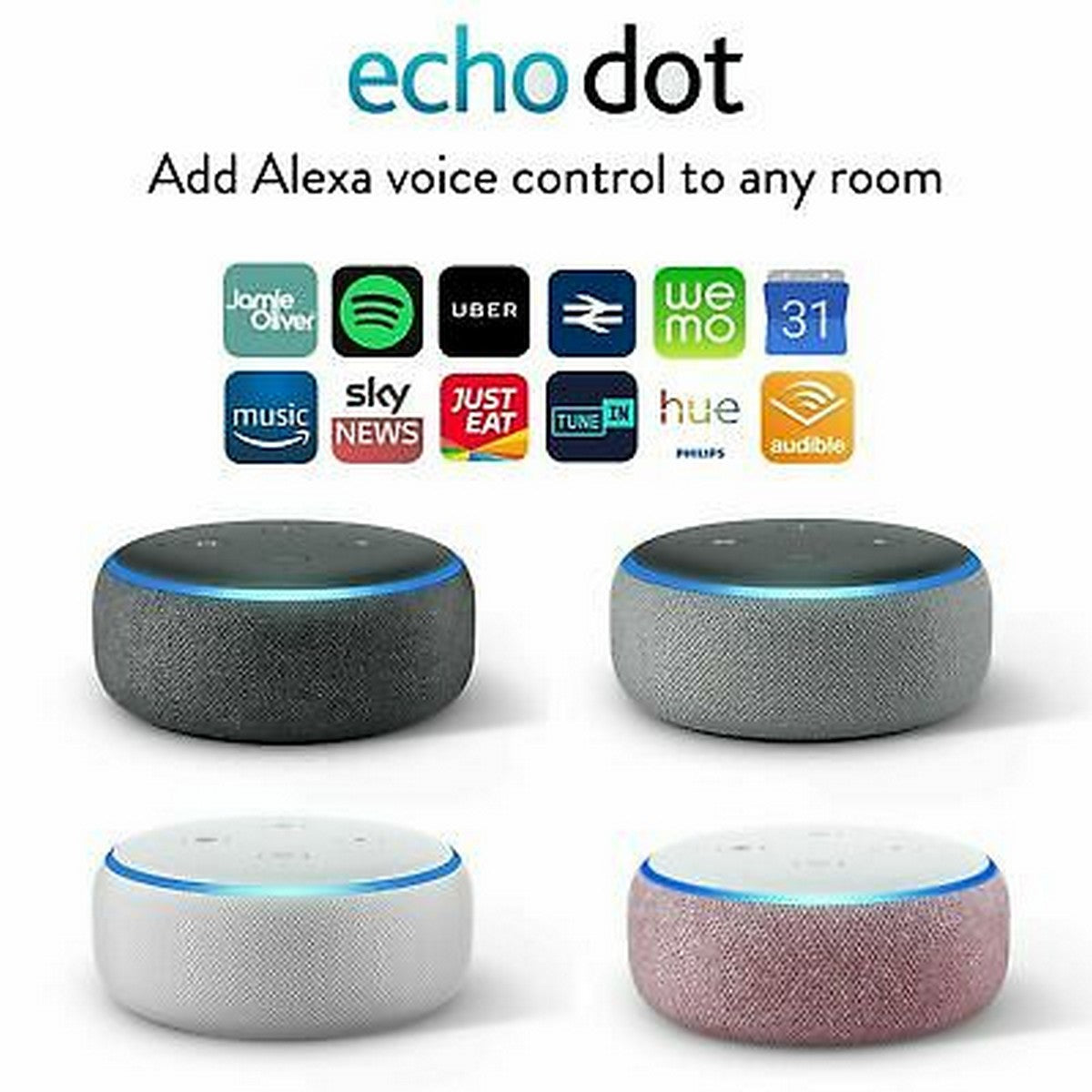 Amazon Alexa Echo Dot 3 3rd Gen Smart Speaker with Ai Alexa Home light GPT